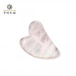 Heart Shaped Scraping Massage Tool Rose Quartz Pink Jade Stone for sale