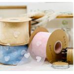 Heavy Industry Peach Heart Embroidery Snow Yarn Bouquet Packaging Macaron Ribbon Flower Shop Cake Shop Handmade DIY Materials for sale