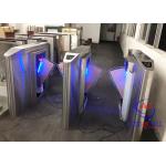 2 Lanes Optical Waist High Turnstile Face Recognition Temperature For Lobby