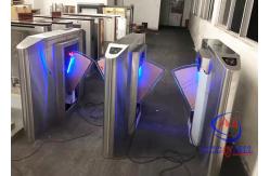 China 2 Lanes Optical Waist High Turnstile Face Recognition Temperature For Lobby supplier