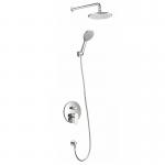 Rainfall Shower Built-in Set Modern Round Head Shower Bathroom 3 Function Hand Shower for sale
