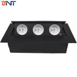 Multifunctional Tabletop Pop Up Socket , Square Corner Flip Up Power Outlet for sale