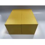 CMYK / Pantone Printing Folding Paper Boxes Yellow Rectangle Cardboard Box for sale