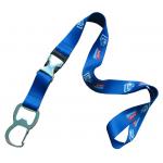 Personalised Nylon Cord Lanyard Carabiner Bottle Opener Logo Printing for sale
