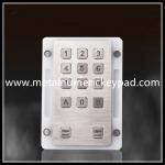 14 Key Metal Backlit SS 304 Waterproof Silicone Keyboard for sale