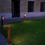 120V Led Garden Bollard Lights Customized Thickness Energy Saving