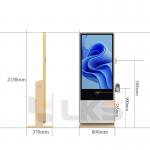 32 43 55 65 75 Inch 2K 4K Indoor Floor Standing LCD Touch Screen Kiosk Advertising Digital Signage With Printer And POS for sale