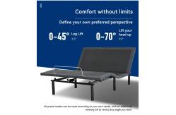 China Sturdy Smart Adjustable Bed Humanized Design With Underbed Lighting supplier