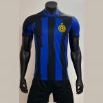Blue Black 100% Polyester Football Fan Jersey Resilient for sale