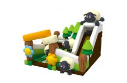 China Children Inflatable Fun City Attractive Sheep Theme Inflatable Outside Amusing Playground supplier