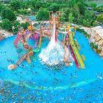 Customized Splash Water Playground Outdoor Fiberglass Water Slides for sale