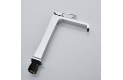 China Waterfall Bathroom Basin Faucets , Chrome plated Wash Basin Tap Hot And Cold supplier