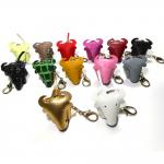Brass Plating 5.5cm Leather Animal Keyring For Promotional Gift for sale