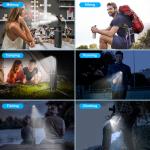Hand Holding Rechargeable Camping Lights Portable Multi Function Searchlight