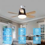 Moving Head Intelligent Home Decor 360 Degree Rotating Ceiling Fan With Dimmable LED Light for sale