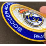 Personalized Design Heat Transfer Printing Custom Football Team Club Logo 3D Flocking Patch for sale