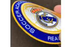 China Personalized Design Heat Transfer Printing Custom Football Team Club Logo 3D Flocking Patch supplier