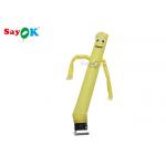 Dancing Air Man Yellow Checked Fabric Inflatable Air Dancer Balloon For Stage Decoration for sale