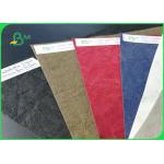 Eco - Feiendly Natural Fiber Pulp Washable Kraft Paper Colorfol For DIY Carry - On Bags for sale