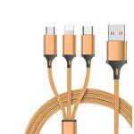 One Tow Three Mobile Phone Data Line For Iphone6 7 8 X Android Type C Three In One for sale