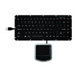 IP65 Silicone Rubber Military Keyboard PS2 USB With 400DPI Touchpad for sale