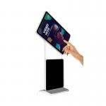 55inch touch screen lcd kiosk display totem new design full HD kiosk with wheels for sale