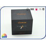 Black Paper Gift Box EVA Foam Eco Friendly Matte Lamination Embossing Gold Hot Stamping for sale