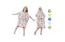 China Adult Swim Diving Microfiber Poncho Towel Towelling Beach Changing Robe supplier