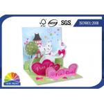 3D Pop Up Stand Display Christmas Greeting Card / Wedding Cards Fancy Design for sale