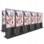 65 Inch Lcd Display Advertising Touch Screen Floor Stand Win7 10 Digital Signage For Cafeteria Advertising for sale