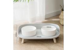 China Ceramic Pet Feeder Bowls Anti Overturning Detachable Elevated Rice Basin supplier