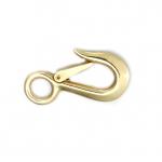 2311B snap hook Heavy Duty Solid Brass Fixed Round Eye Brass Snap Hook Cargo Hook with gate for sale