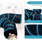 4 way collapsible cat tunnel with Interactive Ball & Storage Bag