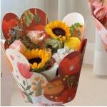 Flower wrapping paper, summer flower language kraft paper for sale