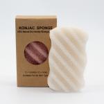 Twill Wave Deep Clean Bamboo Body Sponge 10g Charcoal And Konjac Cleansing Puff