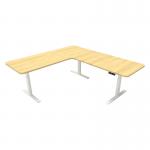 3 Legs L Shape Height Adjustable Metal Office Desk With Motors for sale