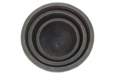 China Landscaping Design Plain Surface Hand Carved Fiber Cement Round Flower Planter supplier