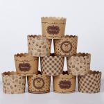 Kraft Jumbo Paper Cake Baking Cup Cupcake Muffin Liners Food Grade for sale
