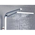 Chrome Temp Control Rainfall Shower Set , Bathroom Shower Systems Water Powered