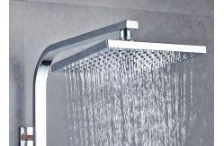 China Chrome Temp Control Rainfall Shower Set , Bathroom Shower Systems Water Powered supplier