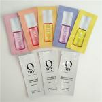 Heat Sealed Cosmetics Sample Packaging Sachets Flat Pouch Mylar Foil 3 Sides Seal Bags for sale