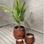 Frost Resistant Fiberclay Planter Customized For Garden's Aesthetics And Durability