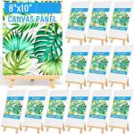 8 X 10 Inch Art Canvas Painting Kits With Wooden Easels Stands For Group Painting Kids for sale