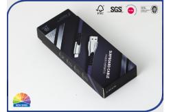 China Embossing USB Cable Folding Sliding Paper Box Stamping UV Coating supplier
