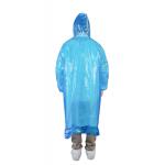 Waterproof Disposable Transparent PE Plastic Raincoat With Long Sleeves And Hood