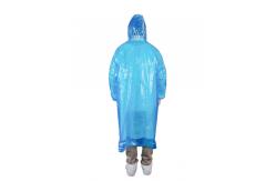 China Waterproof Disposable Transparent PE Plastic Raincoat With Long Sleeves And Hood supplier