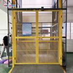 Yellow 2 Ton Hydraulic Residential Cargo Lift Electric Freight Lift Elevator for sale