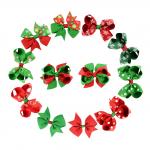 Wholesales Christmas Floral Korean Flower Girls Butterfly Kids Hairclips Hair Accessories Christmas Hairclips for sale