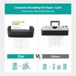 C220P 6 sheets Commercial Cross Cut Shredder 13L Basket Document Paper Shredder