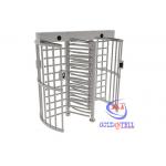 Double Lane Full Height Turnstile Gate With RFID Card / Face Recognition For Stadium Prison for sale